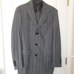 Haberdash Bespoke Virgin Wool Herringbone Topcoat